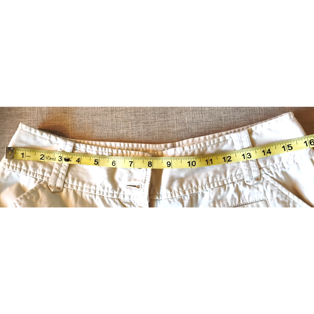 Axcess Cropped Utility Pants Ivory Poplin Grommet Pockets MInimalist - Picture 8 of 12